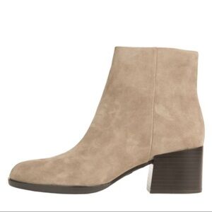 Sam Edelman Joey Heeled Suede Leather Ankle Boots Putty Womens Size 7M